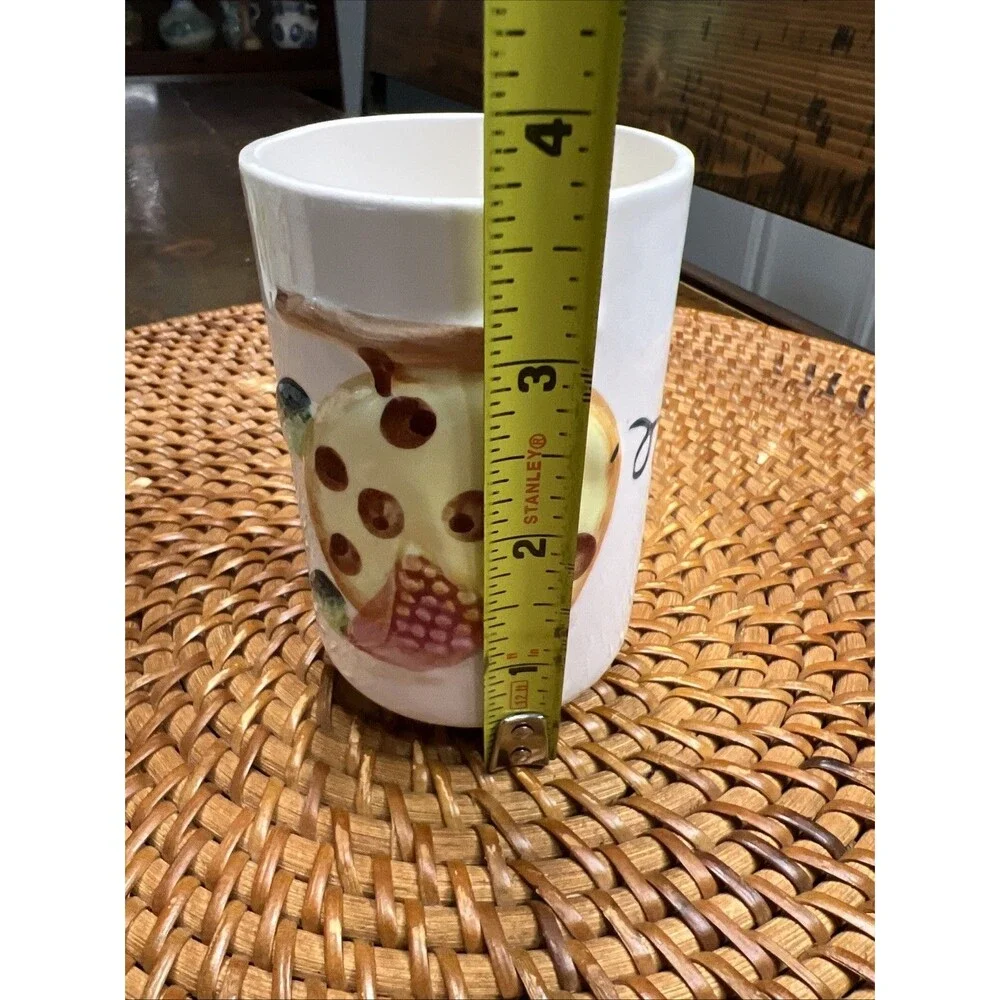 Vintage Fruit Pattern Ceramic Juice Tumblers - Japan (5)